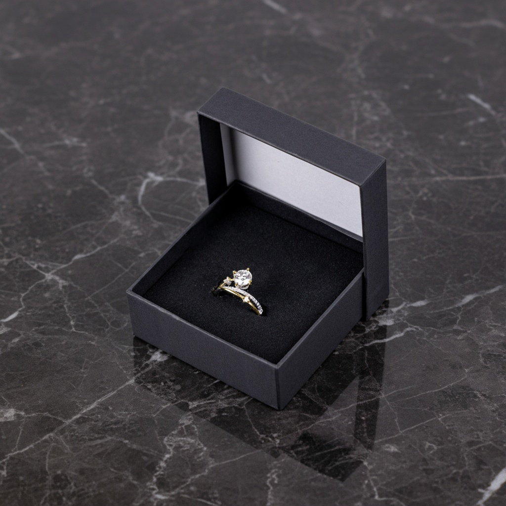 Titanix ring Dames – 925 Sterling Zilver, 18k goud­verguld – 1 Karaat Moissanite (Lab-Diamant) met GRA-Certificaat –Luxe Ring