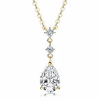 Titanix Ketting Dames – 925 Sterling Zilver, 18k Goudverguld – 2 Karaat Moissanite (Lab-Diamant) met GRA-Certificaat – Luxe grote steen