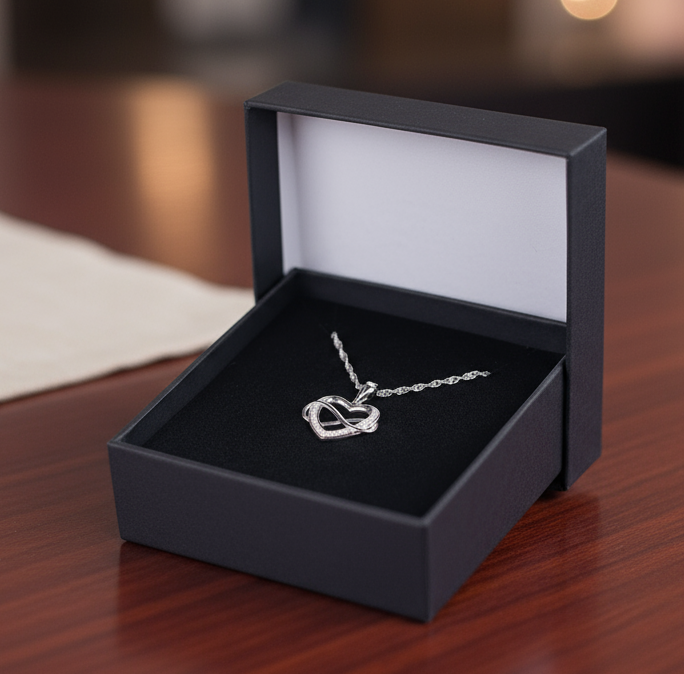 Titanix Ketting Dames – 925 Sterling Zilver Hartje – Pure Elegantie & Tijdloos Geschenk