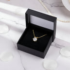 Titanix 925 Sterling zilver 18k goud gecoate Ketting met 3 karaat Moissanite (lab diamant) – Met GRA Certificaat