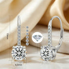 2,0 karaat moissanite (lab diamant) oorbellen | 925 sterling Zilver, 14k Witgoud verguld