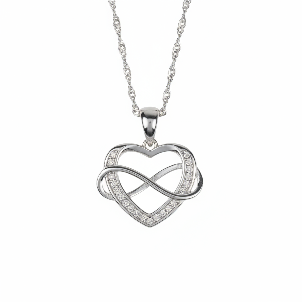 Titanix Ketting Dames – 925 Sterling Zilver Hartje – Pure Elegantie & Tijdloos Geschenk
