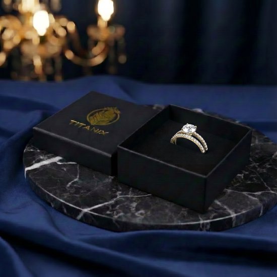 Titanix Bridal Set moissanite GRA-certificaat