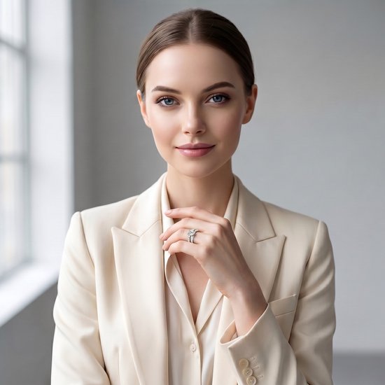 Titanix Bridal Set verlovingsring witgoud