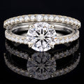 Titanix Bridal Set wedding band witgoud