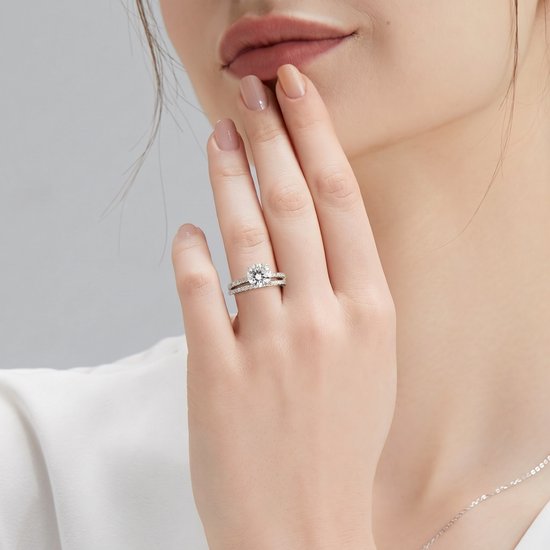 Titanix Bridal Set 2-delige ringset witgoud maat 54