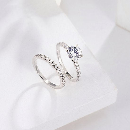 Titanix Bridal Set witgoud verguld 925 sterling zilver