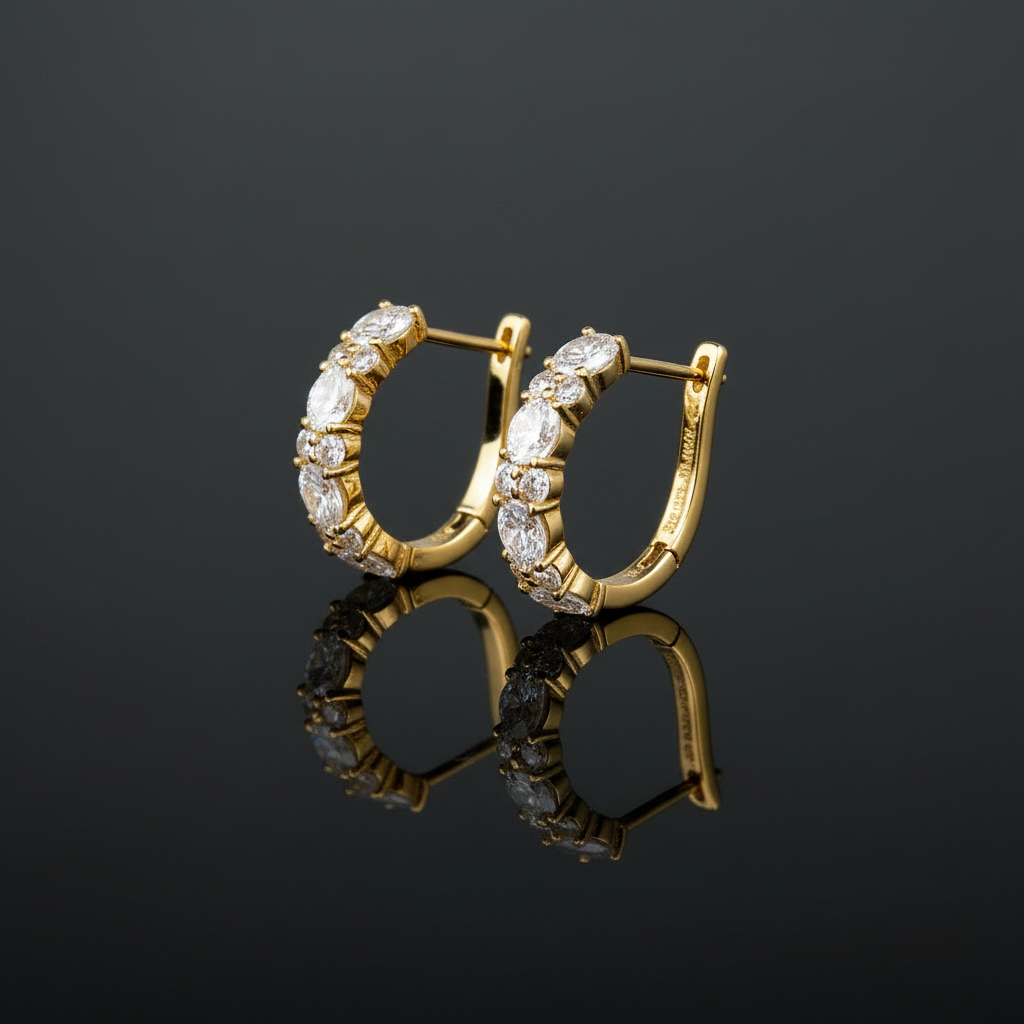 2,76 karaat moissanite (lab diamant) oorbellen | 925 sterling Zilver, 18k goudverguld