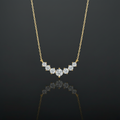 1.7 karaat moissanite (lab diamant) ketting | 925 sterling zilver 18k goud­verguld