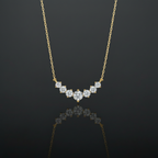 1.7 karaat moissanite (lab diamant) ketting | 925 sterling zilver 18k goud­verguld