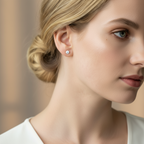 Titanix Oorbellen Dames – 925 Sterling Zilver, 18k Goud­verguld – 1 Karaat Moissanite (Lab-Diamant) met GRA-Certificaat – Luxe Klauw Oorbellen