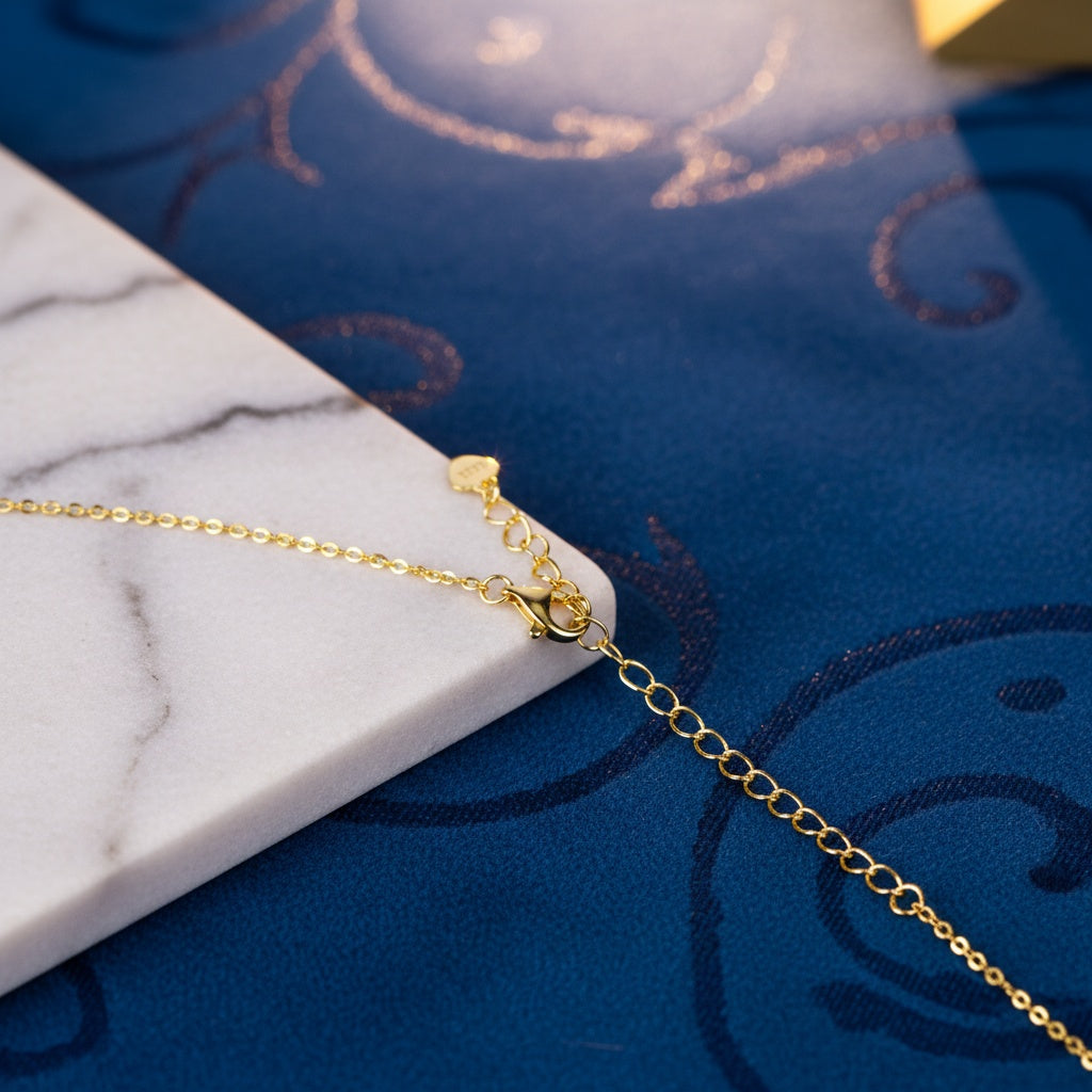 Titanix Ketting Dames – 925 Sterling Zilver, 18k Goudverguld – 2 Karaat Moissanite (Lab-Diamant) met GRA-Certificaat – Luxe grote steen