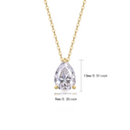 5 karaat moissanite (lab diamant) ketting | 925 sterling Zilver en 18k goudverguld