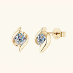 Titanix sieradenset – 2 karaat moissanite (lab diamant) – ketting + oorbellen | 925 sterling zilver, 18k goudverguld | met GRA-certificaat