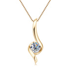Titanix sieradenset – 2 karaat moissanite (lab diamant) – ketting + oorbellen | 925 sterling zilver, 18k goudverguld | met GRA-certificaat