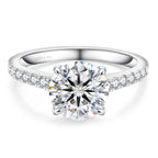 1 karaat moissanite (lab diamant) ring | 925 sterling zilver en witgoud verguld | Maat 17.25 mm/54