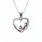 Titanix Ketting Dames – 925 Sterling Zilver – Hartje & Poes-Hanger – Speels & Elegant Cadeau