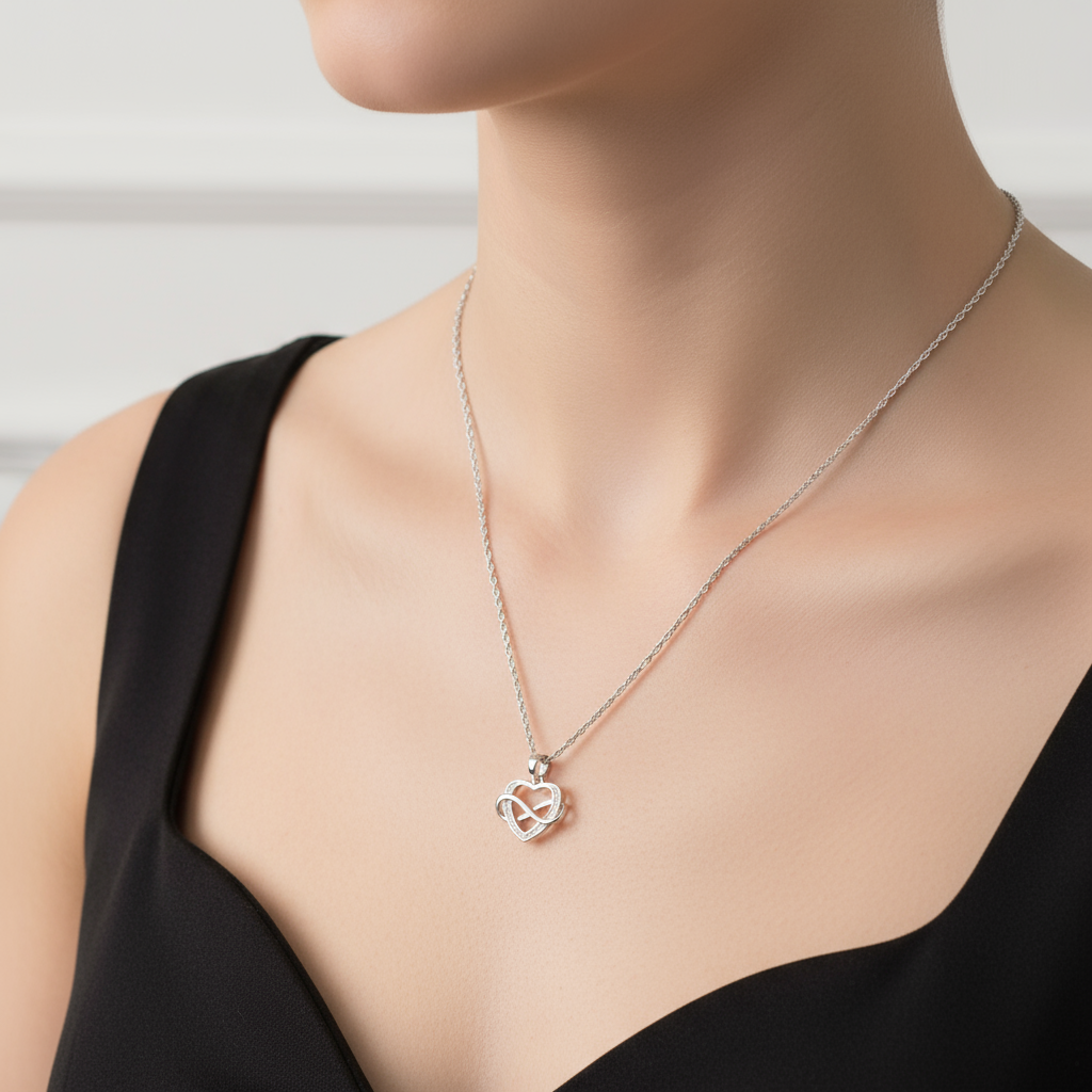 Titanix Ketting Dames – 925 Sterling Zilver Hartje – Pure Elegantie & Tijdloos Geschenk