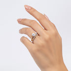 Titanix ring Dames – 925 Sterling Zilver, 18k goud­verguld – 1 Karaat Moissanite (Lab-Diamant) met GRA-Certificaat –Luxe Ring