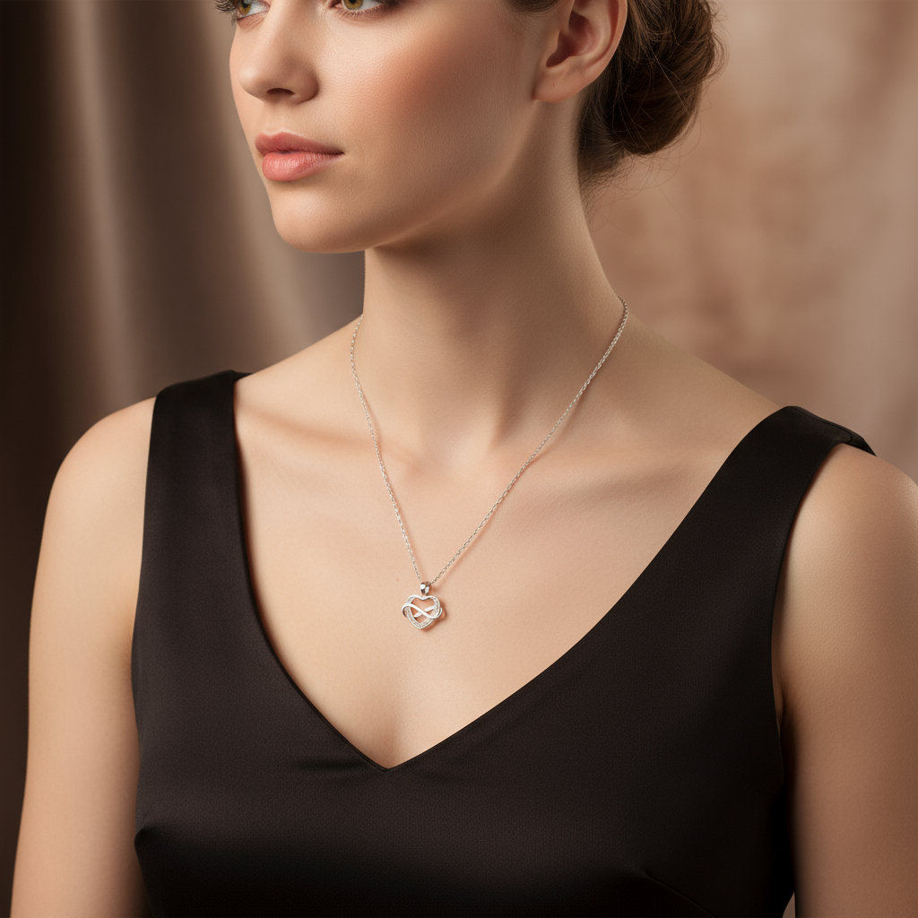 Titanix Ketting Dames – 925 Sterling Zilver Hartje – Pure Elegantie & Tijdloos Geschenk