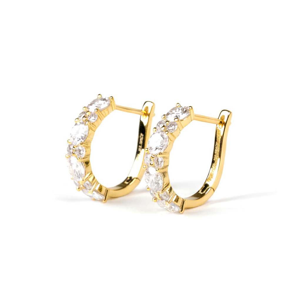 Titanix Oorbellen Dames – 925 Sterling Zilver, 18k Goudverguld – 2,76 Karaat Moissanite (Lab-Diamant) met GRA-Certificaat – Luxe Hoops Oorbellen