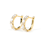 Titanix Oorbellen Dames – 925 Sterling Zilver, 18k Goudverguld – 2,76 Karaat Moissanite (Lab-Diamant) met GRA-Certificaat – Luxe Hoops Oorbellen