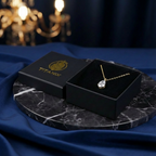 5 karaat moissanite (lab diamant) ketting | 925 sterling Zilver en 18k goudverguld