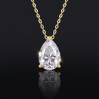 5 karaat moissanite (lab diamant) ketting | 925 sterling Zilver en 18k goudverguld