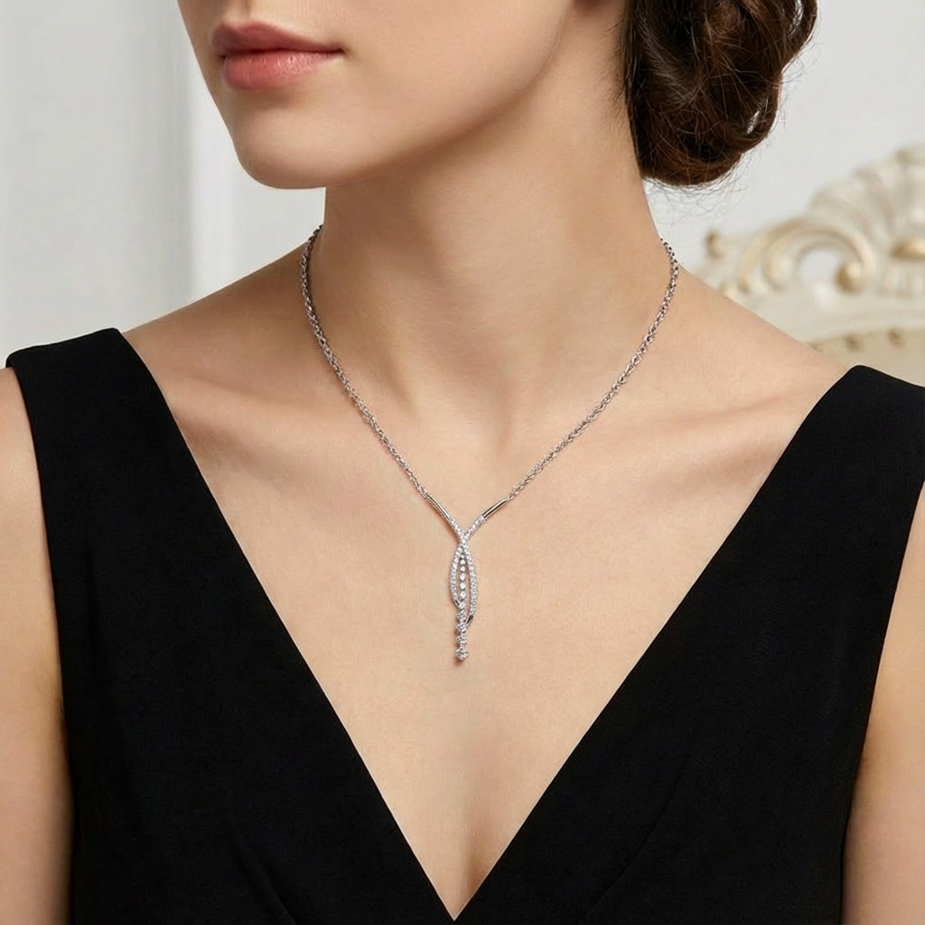 1.26 Karaat Moissanite (Lab-Diamant) | 925 Sterling Zilver, Platina verguld, met 44 stenen