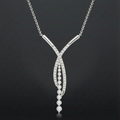 1.26 Karaat Moissanite (Lab-Diamant) | 925 Sterling Zilver, Platina verguld, met 44 stenen