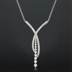 1.26 Karaat Moissanite (Lab-Diamant) | 925 Sterling Zilver, Platina verguld, met 44 stenen