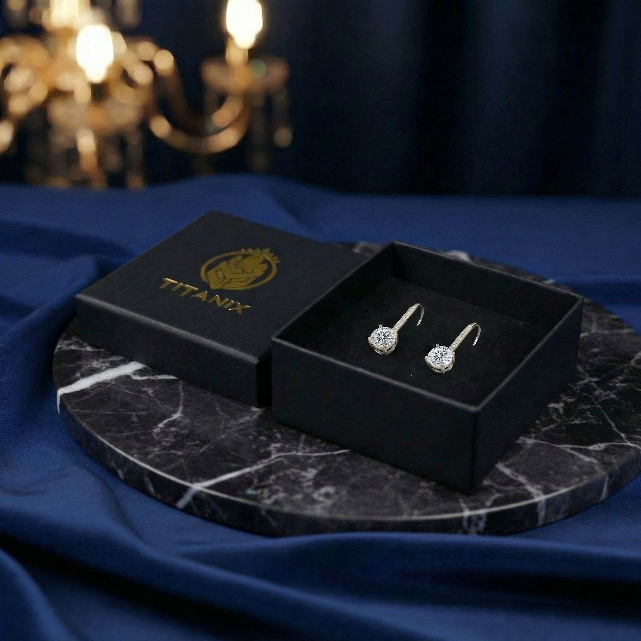 2,0 karaat moissanite (lab diamant) oorbellen | 925 sterling Zilver, 14k Witgoudv erguld toegevoegd