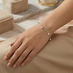 1.5 karaat moissanite (lab diamant) armband | 925 sterling Zilver, Witgoud ­verguld