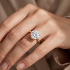 2 karaat Moissanite (lab diamant) ring | 14 Karaat Goud | 17.25 mm / Maat 54