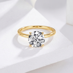 2 karaat Moissanite (lab diamant) ring | 14 Karaat Goud | 17.25 mm / Maat 54