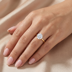 2 karaat Moissanite (lab diamant) ring | 14 Karaat Goud | 17.25 mm / Maat 54