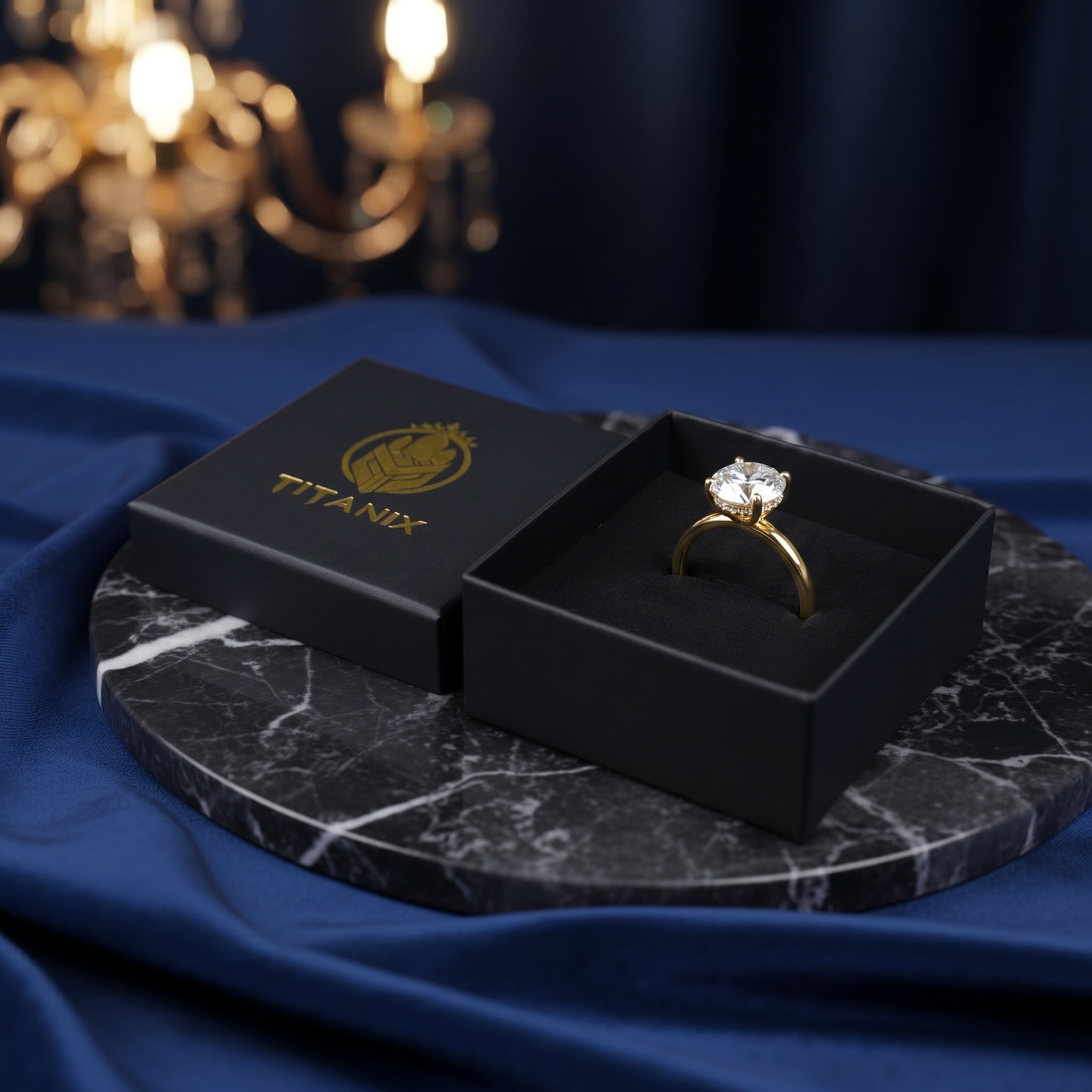 2 karaat Moissanite (lab diamant) ring | 14 Karaat Goud | 17.25 mm / Maat 54