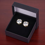 4 karaat moissanite (lab diamant) oorbellen | 925 sterling Zilver, 18k goud­verguld