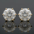 4 karaat moissanite (lab diamant) oorbellen | 925 sterling Zilver, 18k goud­verguld