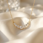 1,7 karaat moissanite ketting lifestyle - 925 sterling zilver, 18k goudverguld