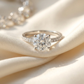 Moissanite ring lifestyle - 925 sterling zilver, witgoudverguld