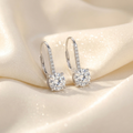 Moissanite oorbellen lifestyle - 925 sterling zilver, 14k witgoudverguld