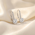 Moissanite oorbellen lifestyle - 925 sterling zilver, 14k witgoudverguld