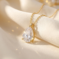5 karaat moissanite ketting lifestyle - 925 sterling zilver, 18k goudverguld