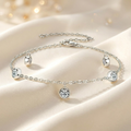Moissanite tennisarmband lifestyle - 925 sterling zilver, witgoudverguld