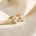 Moissanite oorbellen peervorm lifestyle - 925 sterling zilver, 18k goudverguld