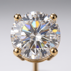 Zilveren Moissanite Oorbellen 2 Karaat detail