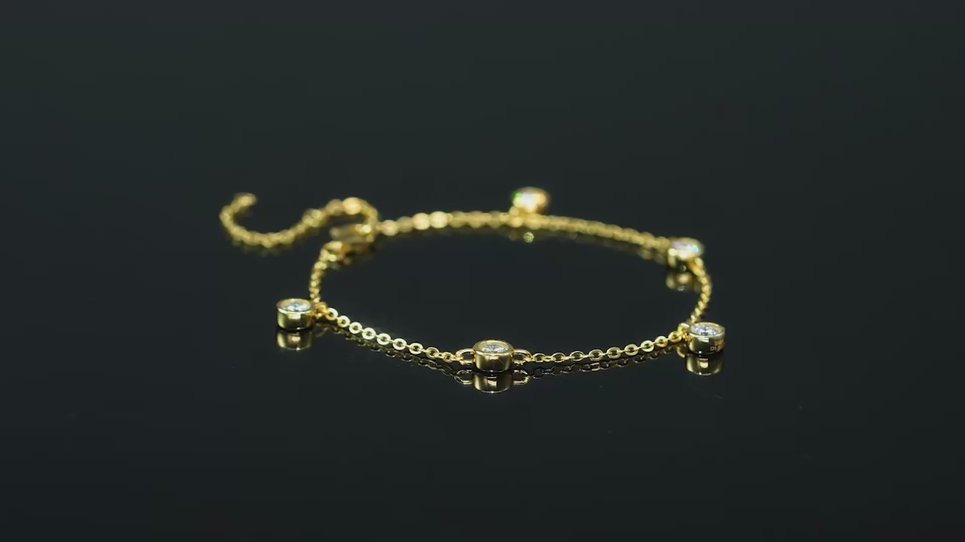 1.5 karaat moissanite (lab diamant) armband | 925 sterling Zilver, 18k Goud­verguld