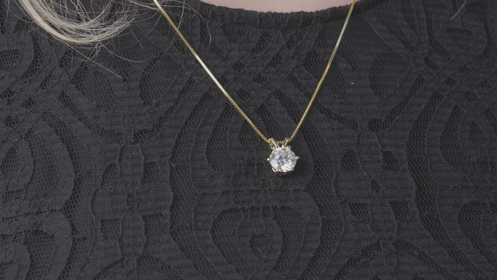 3 karaat moissanite (lab diamant) ketting | 925 sterling zilver, 18k goudverguld