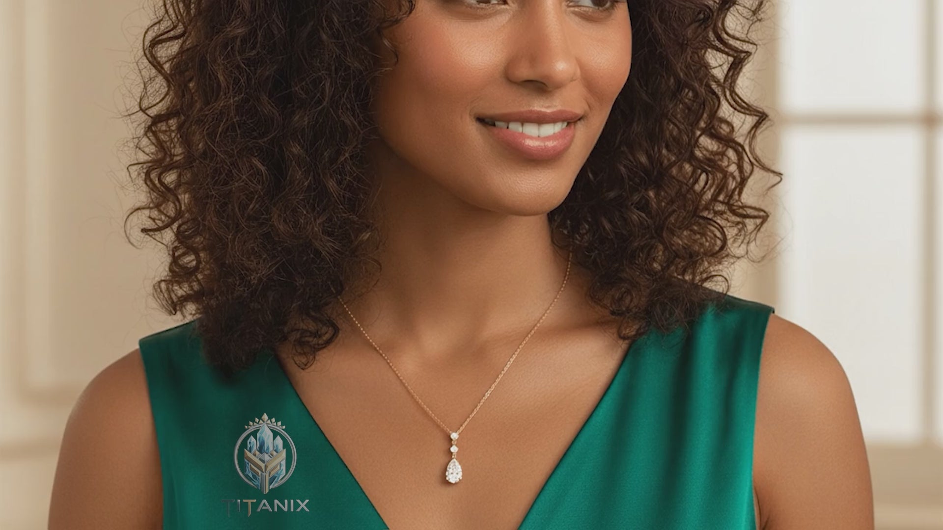 Titanix Ketting Dames – 925 Sterling Zilver, 18k Goudverguld – 2 Karaat Moissanite (Lab-Diamant) met GRA-Certificaat – Luxe grote steen